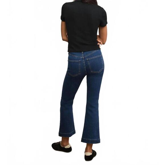 NEW VERONICA BEARD carson ankle flare jeans in blue - Picture 3 of 5